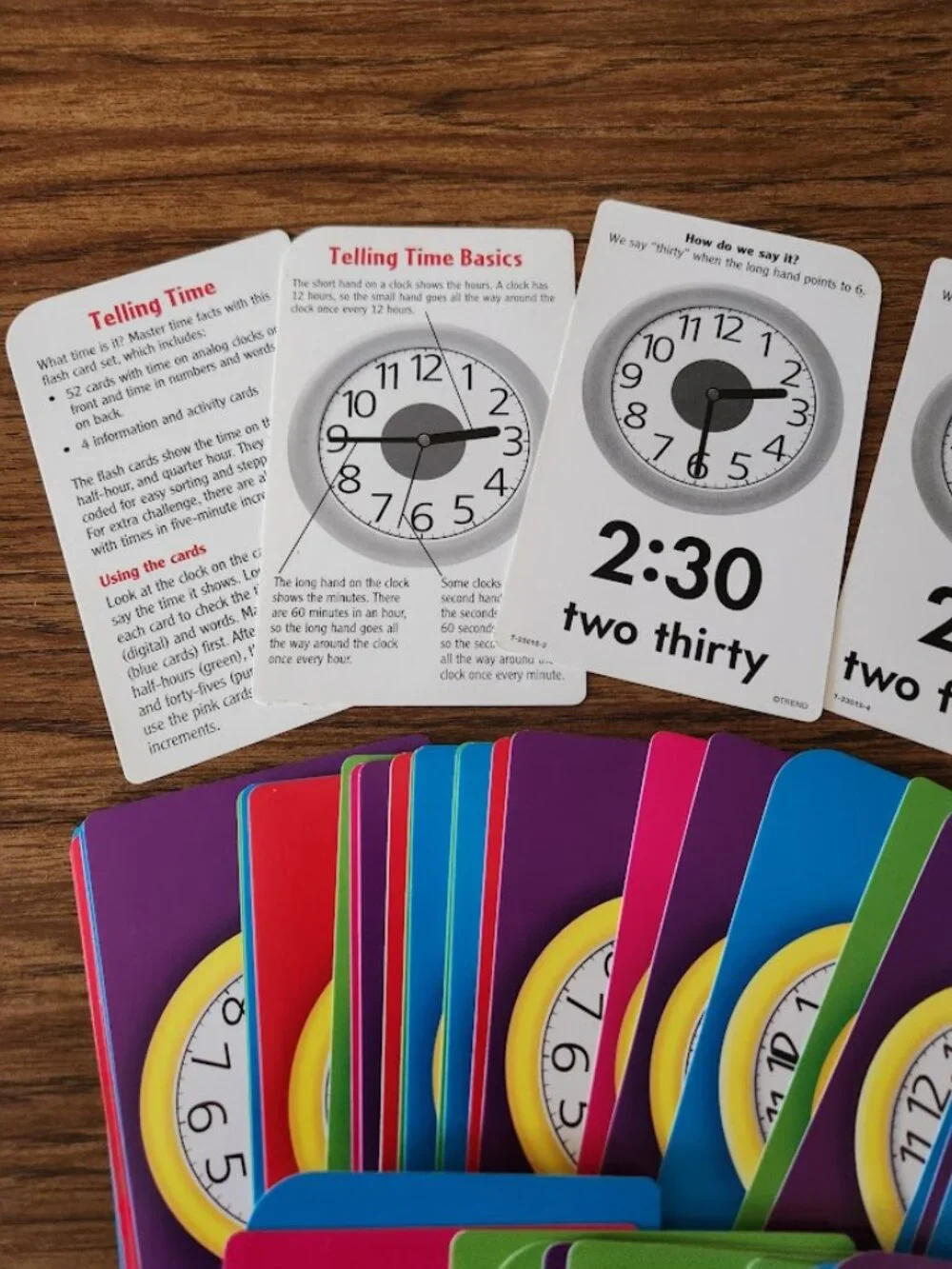 Lakeshore Learning Telling Time Pocket Flash Cards Educational Tools Studying Ma